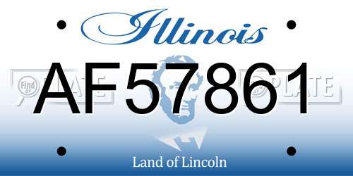 AF57861 Illinois License Plate