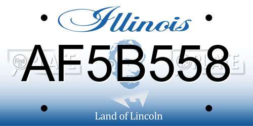 AF5B558 Illinois License Plate