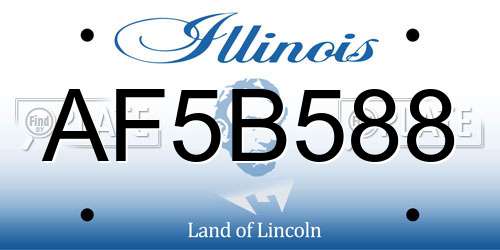 AF5B588 Illinois License Plate