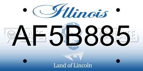 AF5B885 Illinois License Plate
