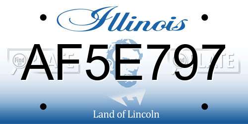 AF5E797 Illinois License Plate