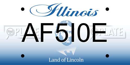 AF5I0E Illinois License Plate