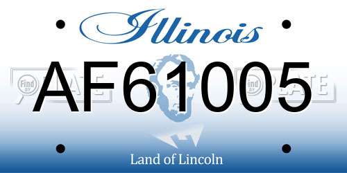 AF61005 Illinois License Plate