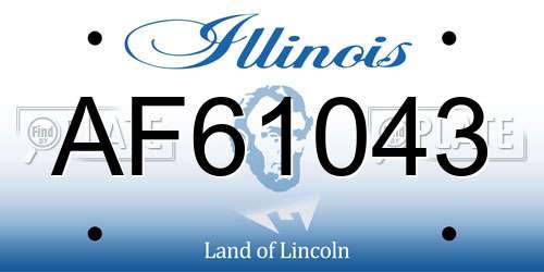 AF61043 Illinois License Plate