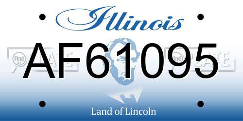 AF61095 Illinois License Plate