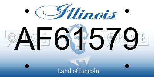AF61579 Illinois License Plate