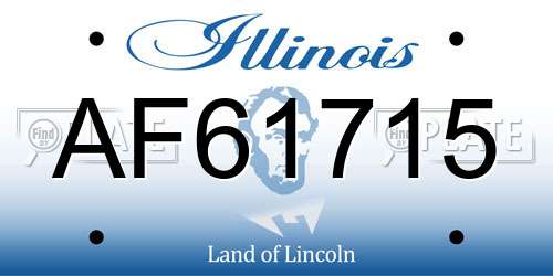 AF61715 Illinois License Plate