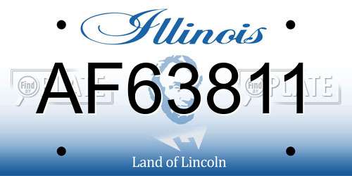 AF63811 Illinois License Plate