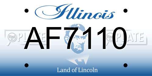 AF7110 Illinois License Plate