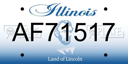 AF71517 Illinois License Plate