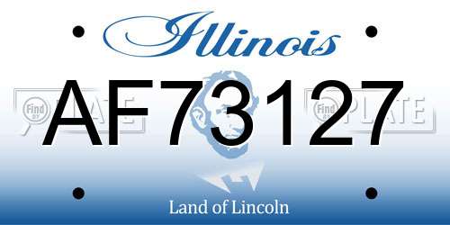 AF73127 Illinois License Plate