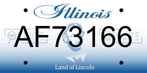 AF73166 Illinois License Plate