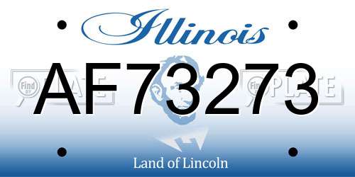 AF73273 Illinois License Plate