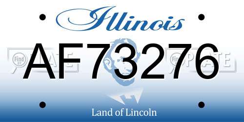 AF73276 Illinois License Plate