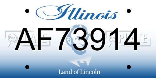 AF73914 Illinois License Plate