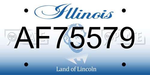 AF75579 Illinois License Plate
