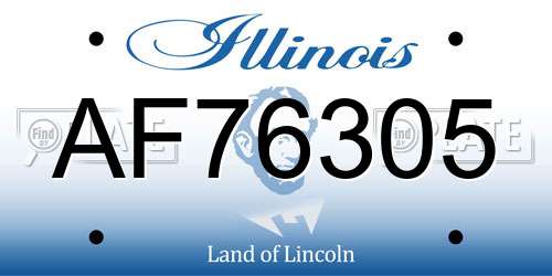 AF76305 Illinois License Plate