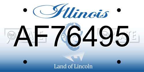 AF76495 Illinois License Plate