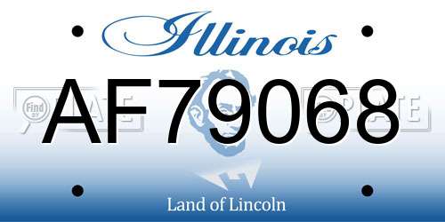 AF79068 Illinois License Plate