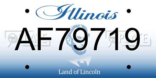 AF79719 Illinois License Plate