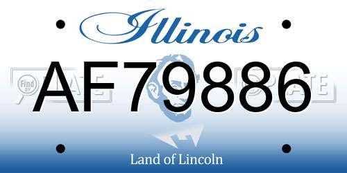 AF79886 Illinois License Plate