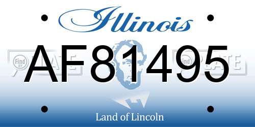 AF81495 Illinois License Plate