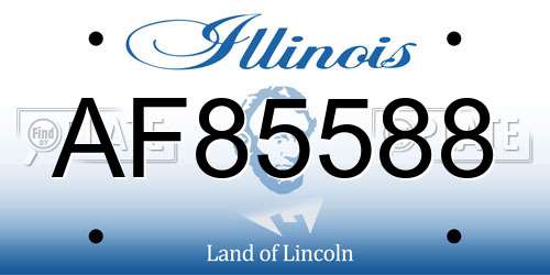 AF85588 Illinois License Plate