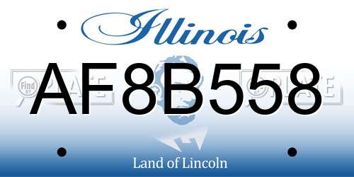 AF8B558 Illinois License Plate