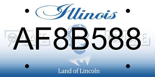 AF8B588 Illinois License Plate