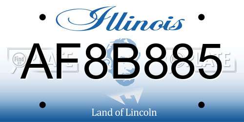 AF8B885 Illinois License Plate