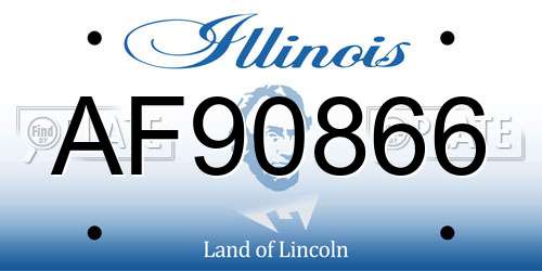 AF90866 Illinois License Plate
