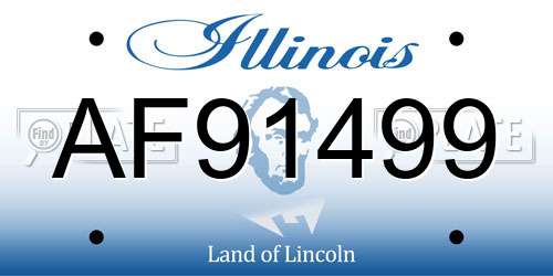 AF91499 Illinois License Plate