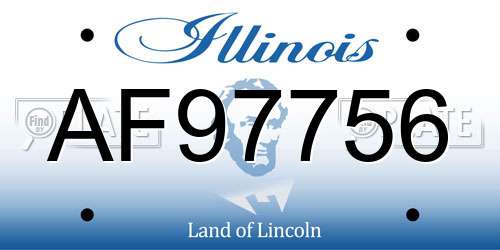 AF97756 Illinois License Plate