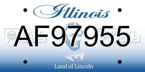 AF97955 Illinois License Plate