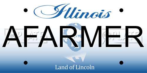 AFARMER Illinois License Plate
