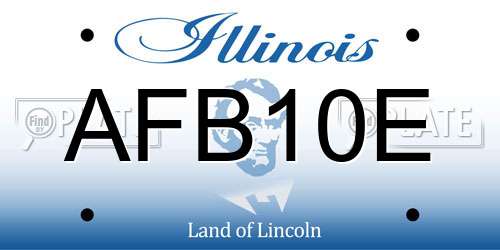 AFB10E Illinois License Plate