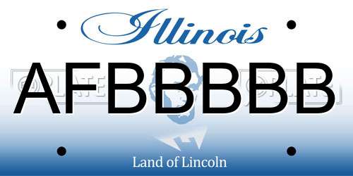 AFBBBBB Illinois License Plate