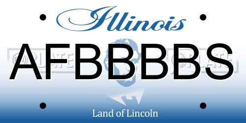 AFBBBBS Illinois License Plate
