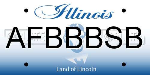 AFBBBSB Illinois License Plate