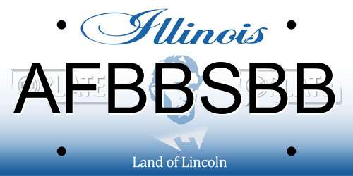 AFBBSBB Illinois License Plate
