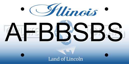 AFBBSBS Illinois License Plate