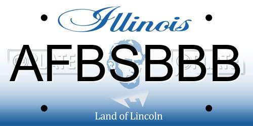 AFBSBBB Illinois License Plate
