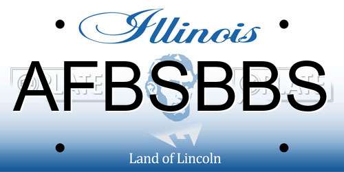 AFBSBBS Illinois License Plate