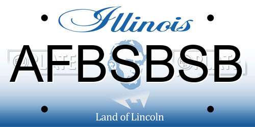 AFBSBSB Illinois License Plate