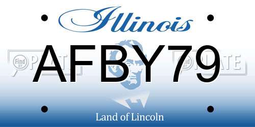 AFBY79 Illinois License Plate