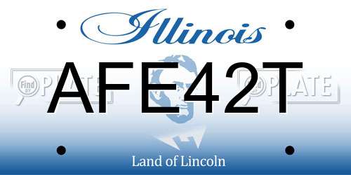 AFE42T Illinois License Plate