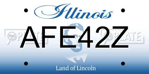 AFE42Z Illinois License Plate