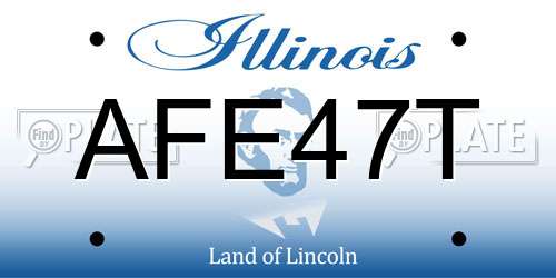 AFE47T Illinois License Plate