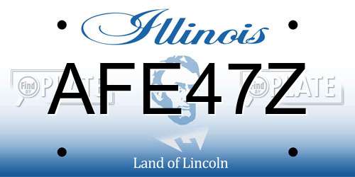 AFE47Z Illinois License Plate