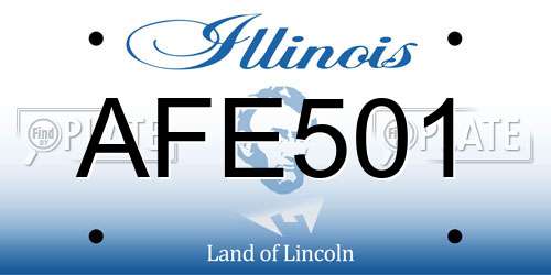 AFE501 Illinois License Plate